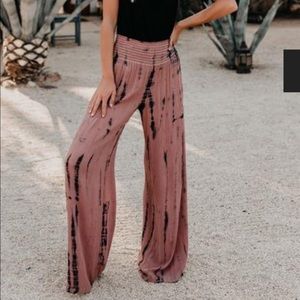 Vici- Uma Smocked Tie Dye Pants